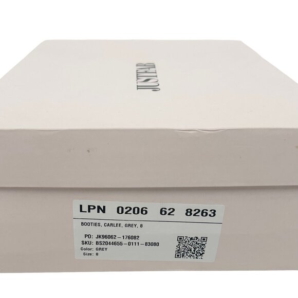 NWB JustFab Carlee Faux Leather Gray Ankle Booties - Picture 7 of 7